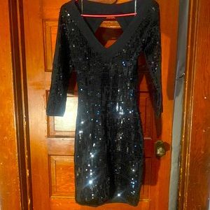Guess by Marciano Sequined Black Bodycon